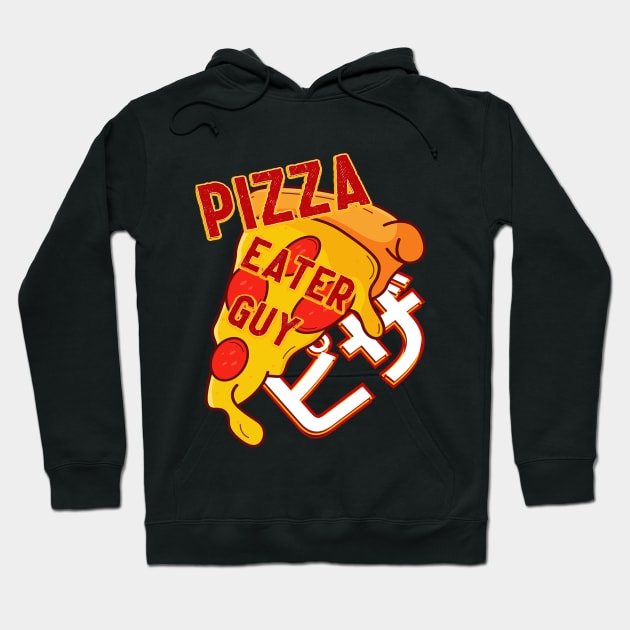 Pizza eater guy. Pizza Design for pizza addict Hoodie by A -not so store- Store